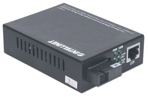 Intellinet 510547 netwerk media converter 100 Mbit/s Single-mode Zwart