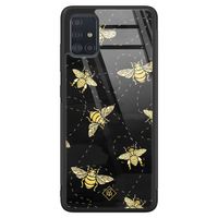 Samsung Galaxy A71 glazen hardcase - Bee yourself