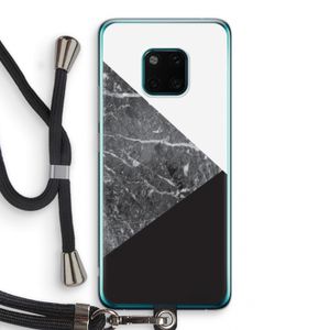 Combinatie marmer: Huawei Mate 20 Pro Transparant Hoesje met koord