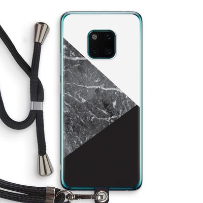 Combinatie marmer: Huawei Mate 20 Pro Transparant Hoesje met koord