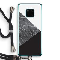 Combinatie marmer: Huawei Mate 20 Pro Transparant Hoesje met koord
