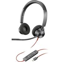 HP Poly Blackwire C3320-M On Ear headset Kabel Stereo Zwart Headset, Microfoon uitschakelbaar (mute), Volumeregeling Computer