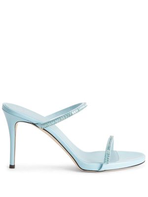 Giuseppe Zanotti sandales Iride 90 mm à ornements en cristal - Bleu