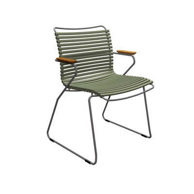 Houe Click Dining tuinstoel met arm Olive Green