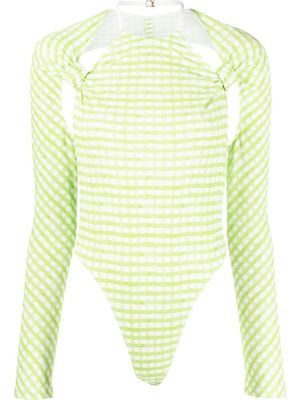 Jacquemus body imprimé à découpes - Vert