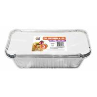 Meal prep - voedsel bewaar bakjes - Aluminium - 5x - 20 x 11 x 5 cm - met deksels