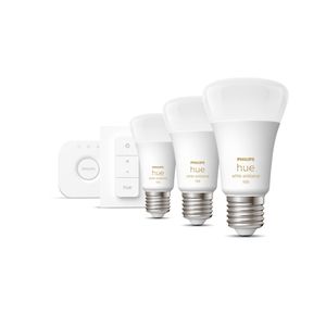 Philips Hue White Ambiance Starter Pack E27 met 3 lampen, dimmer + Bridge