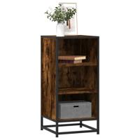 Dressoir 35,5x35x76 cm bewerkt hout en metaal gerookt eiken