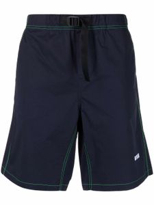 MSGM short de sport à logo brodé - Bleu