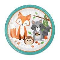 Haza Witbaard wild ones bordjes bosdieren, 8st.