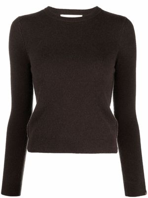 extreme cashmere pull en maille fine - Marron