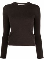 extreme cashmere pull en maille fine - Marron
