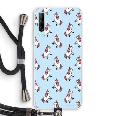 Eenhoorns overal: Huawei P Smart Pro Transparant Hoesje met koord