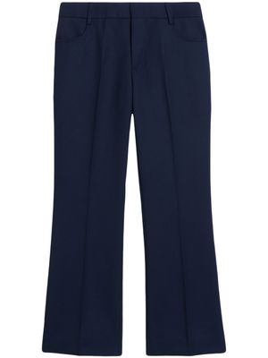 AMI Paris pantalon court à coupe évasée - Bleu