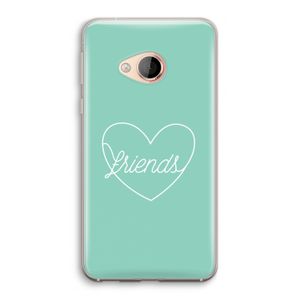 Friends heart pastel: HTC U Play Transparant Hoesje