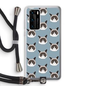 It's a Purrr Case: Huawei P40 Transparant Hoesje met koord