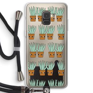 Sansevieria: Samsung Galaxy A8 (2018) Transparant Hoesje met koord