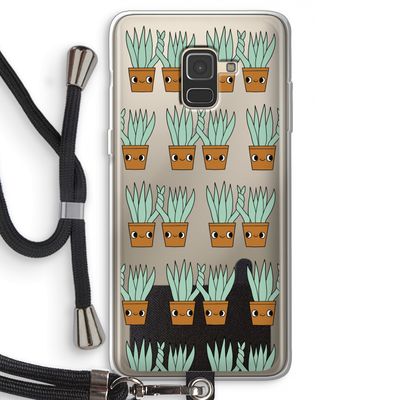 Sansevieria: Samsung Galaxy A8 (2018) Transparant Hoesje met koord