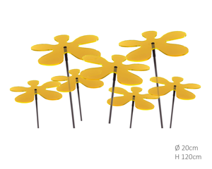 7 stuks! Zonnevangers Lotta Geel 120 cm Cazador Del Sol - Cazador del sol