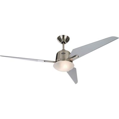 CasaFan Eco Aviatos 132 BN-SL Plafondventilator 31 W (Ø x h) 132 cm x 365 mm Chroom (geborsteld) Verwisselbare bladen, Met lamparmatuur, Met afstandsbediening