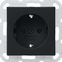 GIRA stopcontact mat zwart inbouw met randaarde 4466005