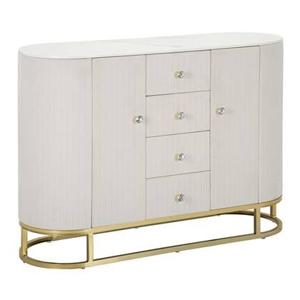 Mauro Ferretti Montpellier Meubels in metalen stof hout goudbeige wit