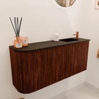 Toiletmeubel Mondiaz Joya | 91.6 cm | Meubelkleur Ruby | Faye wastafel Urban Rechts | 1 kraangat