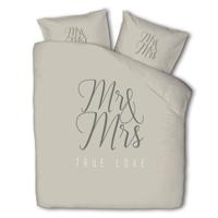 Dekbedovertrek Mr & Mrs Tekst 200x200 Cm Luna Bedding - Dekbed-Discounter.nl