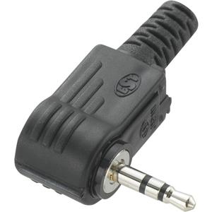 TRU COMPONENTS 716932 Jackplug 2,5 mm Stekker, haaks Aantal polen: 3 Stereo Zwart 1 stuk(s)