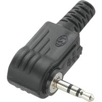 TRU COMPONENTS 716932 Jackplug 2.5 mm Stekker, haaks Aantal polen: 3 Stereo Zwart 1 stuk(s)