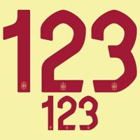 Spanje away rugnummer en borstnummer 2024-2025 (Officiële Bedrukking) - thumbnail