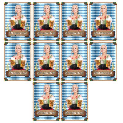 Oktoberfest aankondiging deurposter - 10x - A1 formaat - 59 x 84 cm - papier - Bierfeest