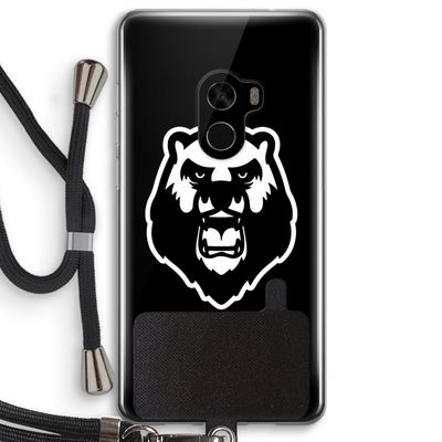 Angry Bear (white): Xiaomi Mi Mix 2 Transparant Hoesje met koord