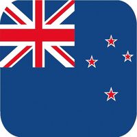 15x Bierviltjes Nieuw Zeelandse vlag vierkant