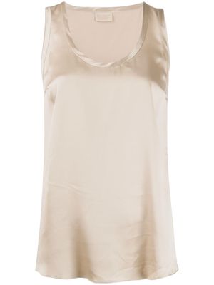 Brunello Cucinelli top ample à design sans manches - Tons neutres