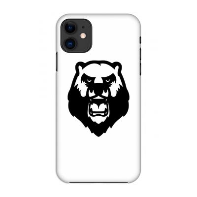 Angry Bear (white): Volledig geprint iPhone 11 Hoesje