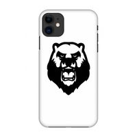 Angry Bear (white): Volledig geprint iPhone 11 Hoesje