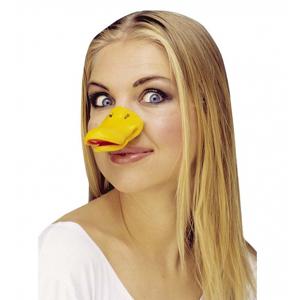 Eendensnavel - geel - 7 cm - kunststof - duckface - eend - verkleedaccessoires