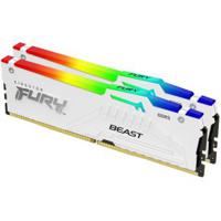 Kingston Technology FURY Beast 32GB 6000MT/s DDR5 CL30 DIMM (Kit van 2) White RGB XMP - thumbnail