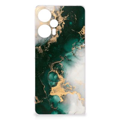 TPU Siliconen Hoesje voor Xiaomi Poco F5 Marmer Groen TPU Siliconen Hoesje voor Xiaomi Poco F5 Marmer Groen