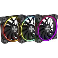 Alpenföhn 3x Wing Boost 3 ARGB PC-ventilator Zwart, RGB (b x h x d) 120 x 120 x 25 mm Incl. LED-verlichting