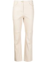 Brunello Cucinelli pantalon court en cuir - Tons neutres - thumbnail