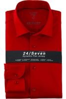 OLYMP Level Five 24/Seven Body Fit Jersey shirt rood, Effen