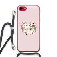 GRL PWR Flower: iPhone SE 2020 Transparant Hoesje met koord