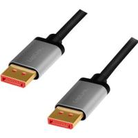 LogiLink CDA0104 DisplayPort kabel 1 m Zwart, Grijs - thumbnail