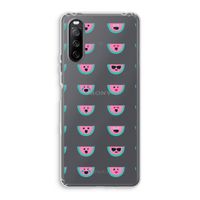 Smiley watermeloenprint: Sony Xperia 10 III Transparant Hoesje
