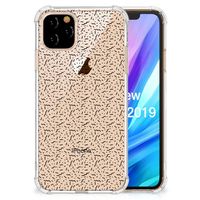 Apple iPhone 11 Pro Doorzichtige Silicone Hoesje Stripes Dots