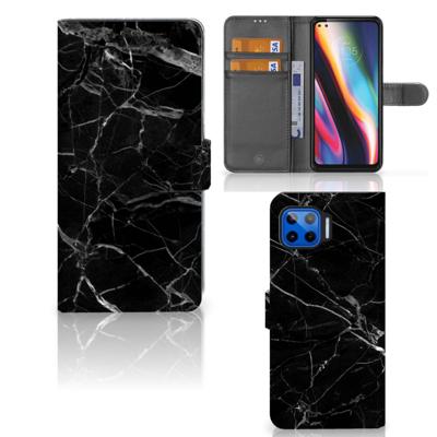 Motorola Moto G 5G Plus | Bookcase | Marmer Zwart - Origineel Cadeau Vader