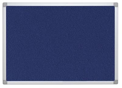 Q-CONNECT textielbord, met aluminium frame, 90 x 60 cm, blauw