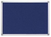 Q-CONNECT textielbord, met aluminium frame, 90 x 60 cm, blauw